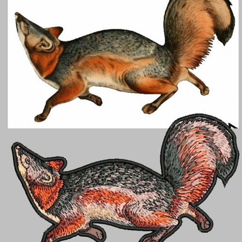 Animal embroidery design-fox