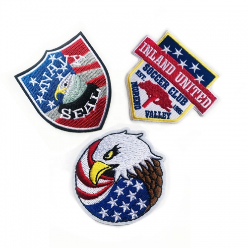 Wholesale Custom 3d Embroidery Patches Customized Design Of Embroidered Patch Badge For Clothing