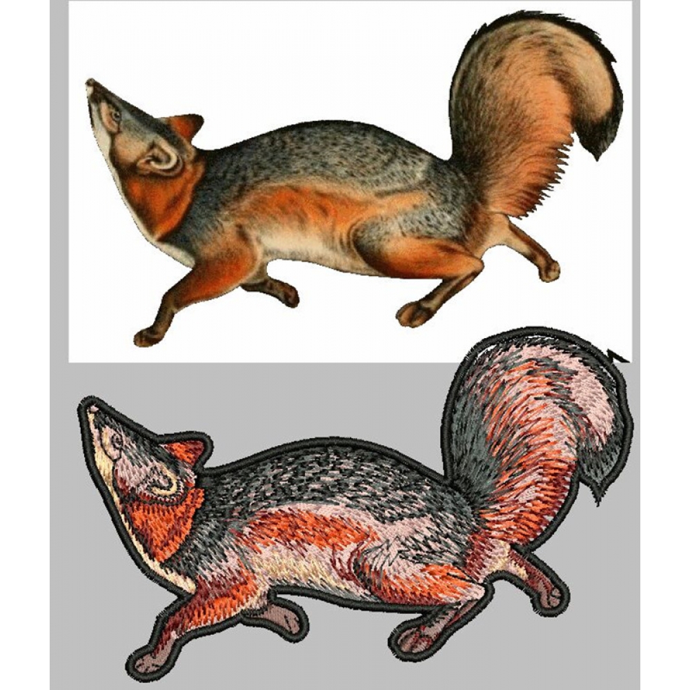 Animal embroidery design-fox