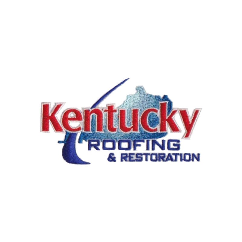 Kentucky Roofing business logo embroidery digitizing sample, custom company logo stitch file conversion