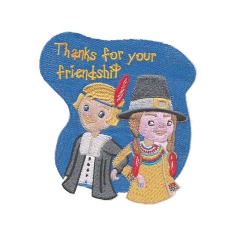Home Cartoon Thanksgiving custom patch embroidery digitizing