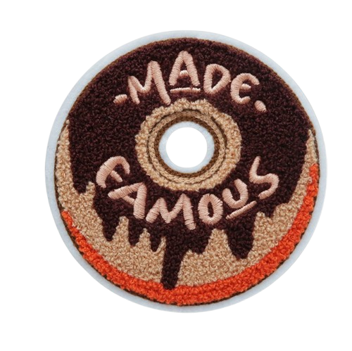Custom Patches chenille donut patch made famous