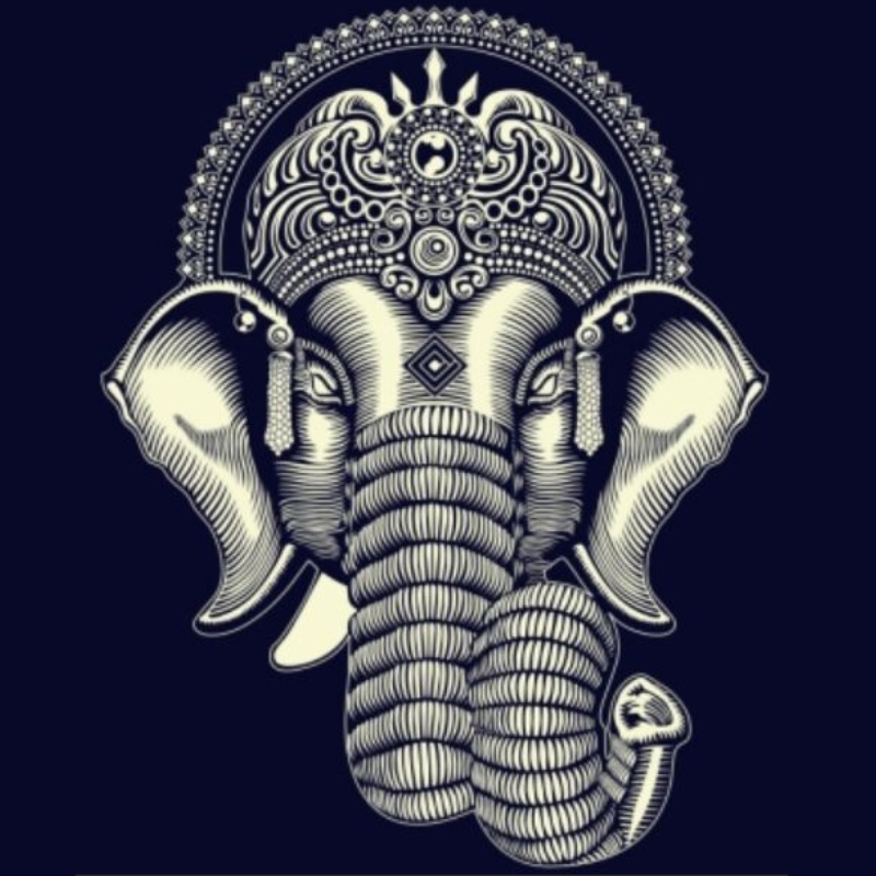 Vector Art Clean and sharp vector art elephant design redrawn manually with smooth lines