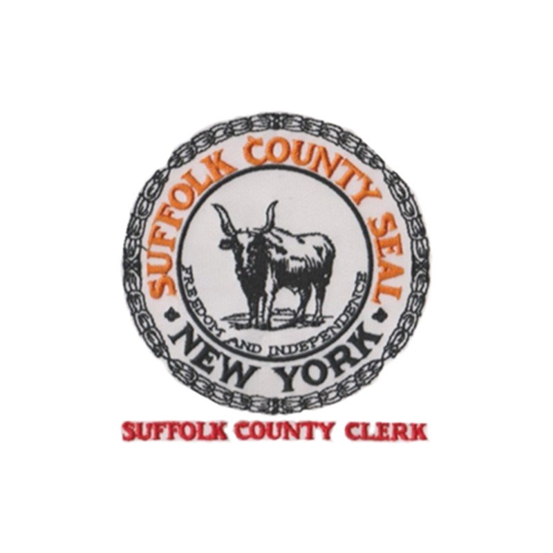 Home Detailed left chest logo embroidery digitizing for Suffolk County Seal