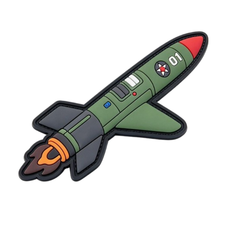 Custom Patches pvc rubber missile patch